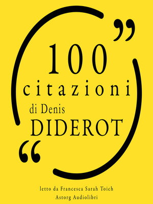 cover image of 100 citazioni di Denis Diderot